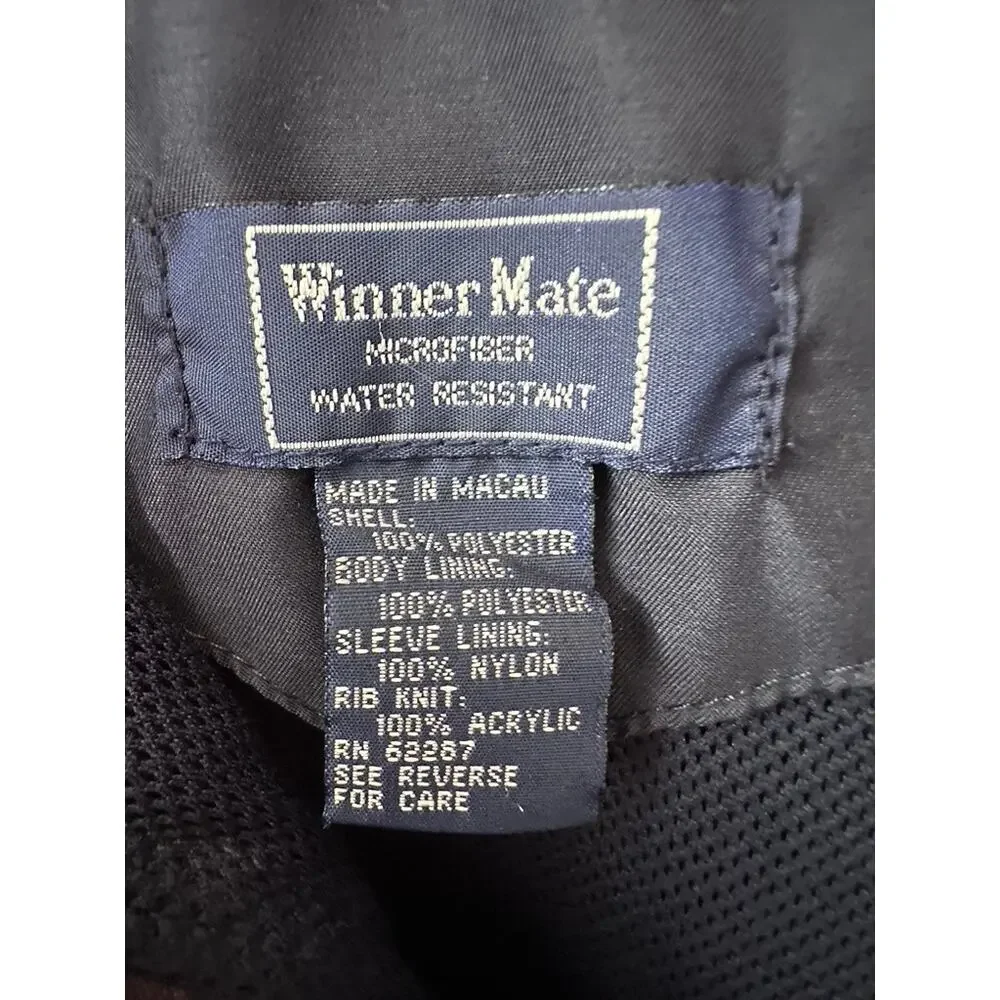 Vintage Winner Mate Microfiber Navy Blue 1/4 Zip Pullover Jacket Men's Large